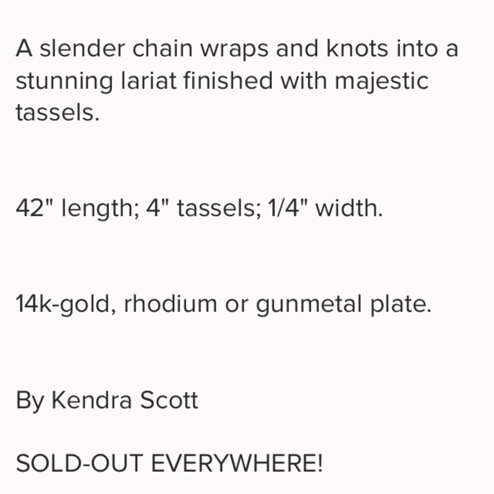 Authentic Kendra Scott Gold Necklace - Picture 4 of 4